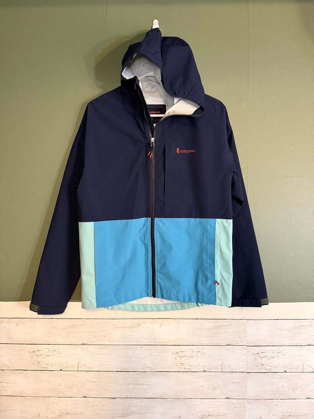 Cotopaxi Cielo Rain Jacket Size WS Blue Recycled Polyester